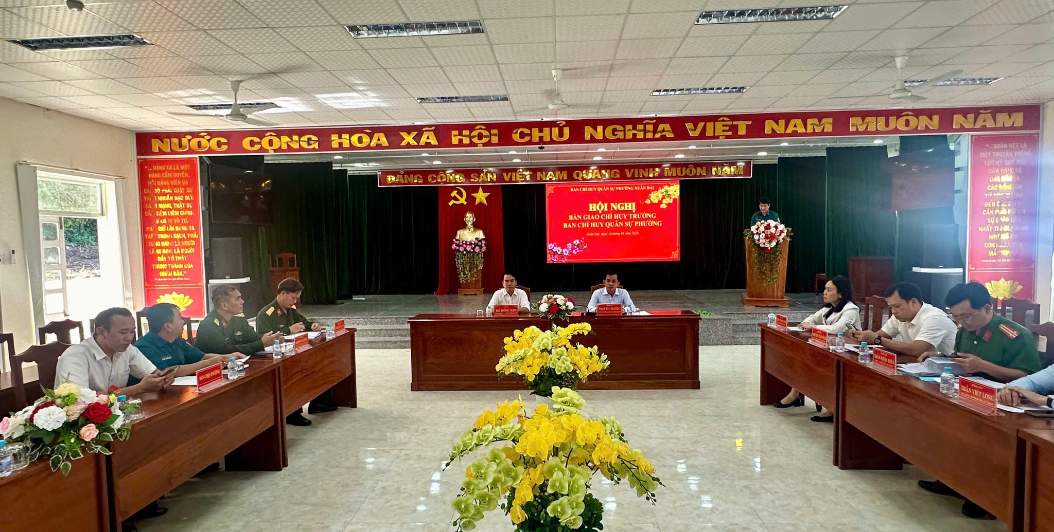 Hội nghị bàn giao Chỉ huy Trưởng Phường Xuân Đài