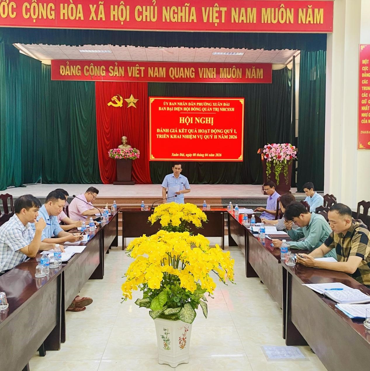 Ban đại diện HĐQT Ngân hàng CSXH phường Xuân Đài tổ chức phiên họp thứ nhất