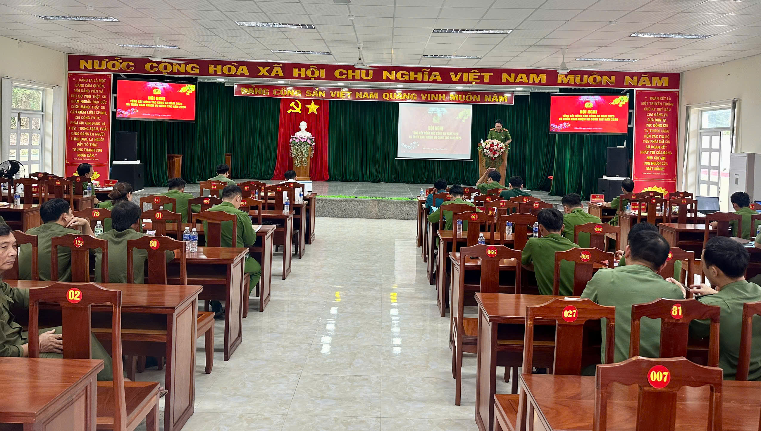 Công an phường Xuân Đài tổ chức hội nghị tổng kết công tác Công an năm 2025 và triển khai nhiệm vụ công tác năm 2026